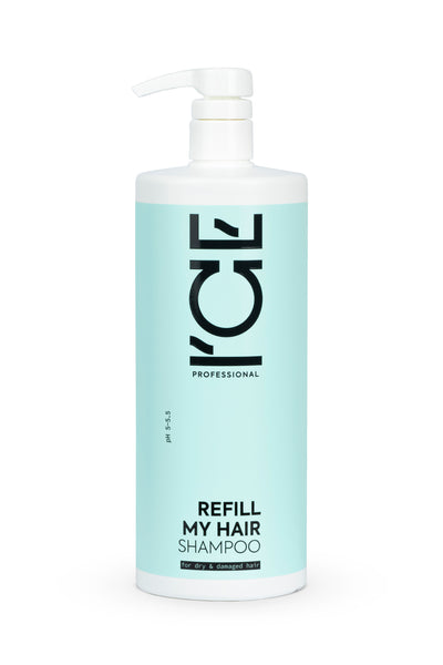 ICE Refill My Hair atstatantis šampūnas sausiems plaukams, 1000 ml