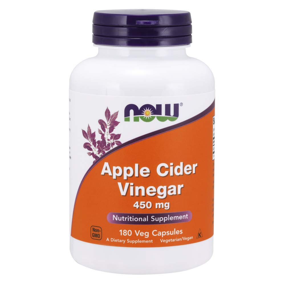 NOW Apple Cider Vinegar 450mg, 180 kapsulių