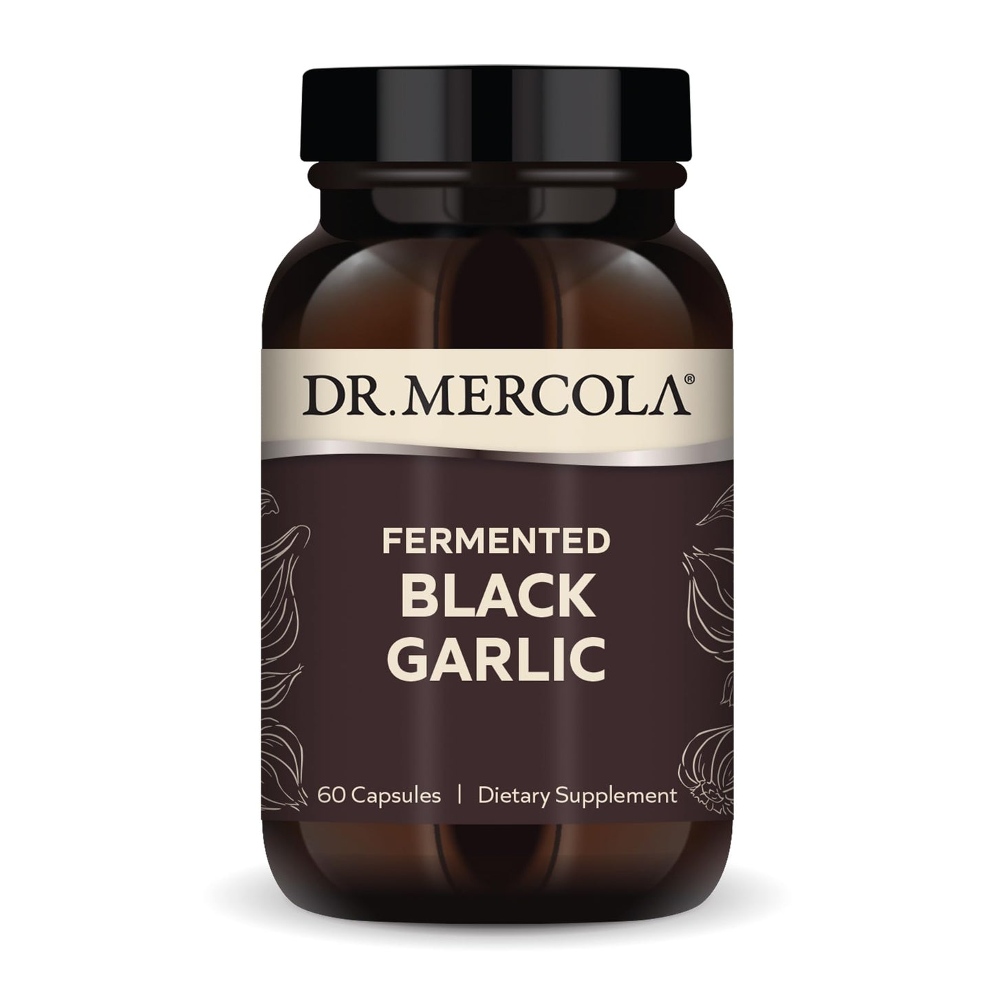 Dr.Mercola Fermentuotas Juodasis Česnakas, 60 kapsulių