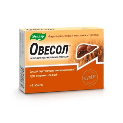Evalar Ovesol – kepenų veiklai ir tulžies išsiskyrimui palaikyti (40 tablečių)