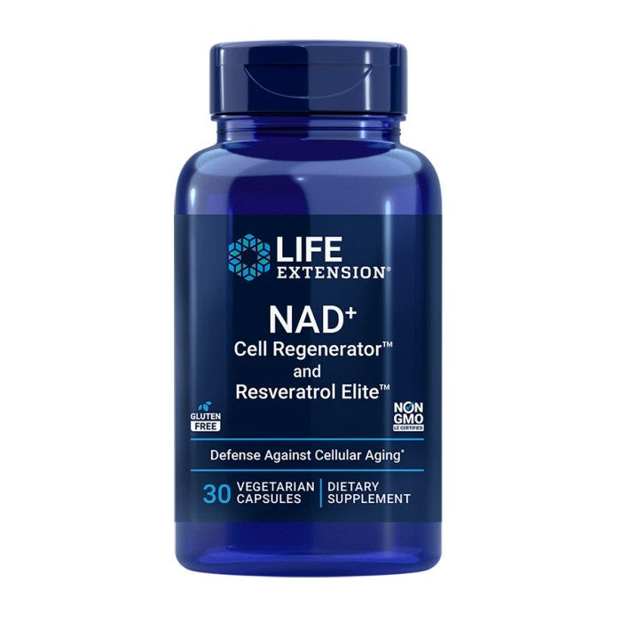 Life Extension Optimized NAD+ Cell Regenerator and Resveratrol, 30 kapsulių