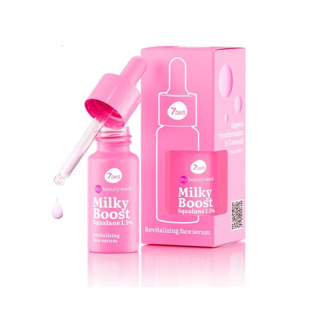 7DAYS MY BEAUTY WEEK Atgaivinantis veido serumas Milky Boost Squalane 1,5%, 20 ml kaina