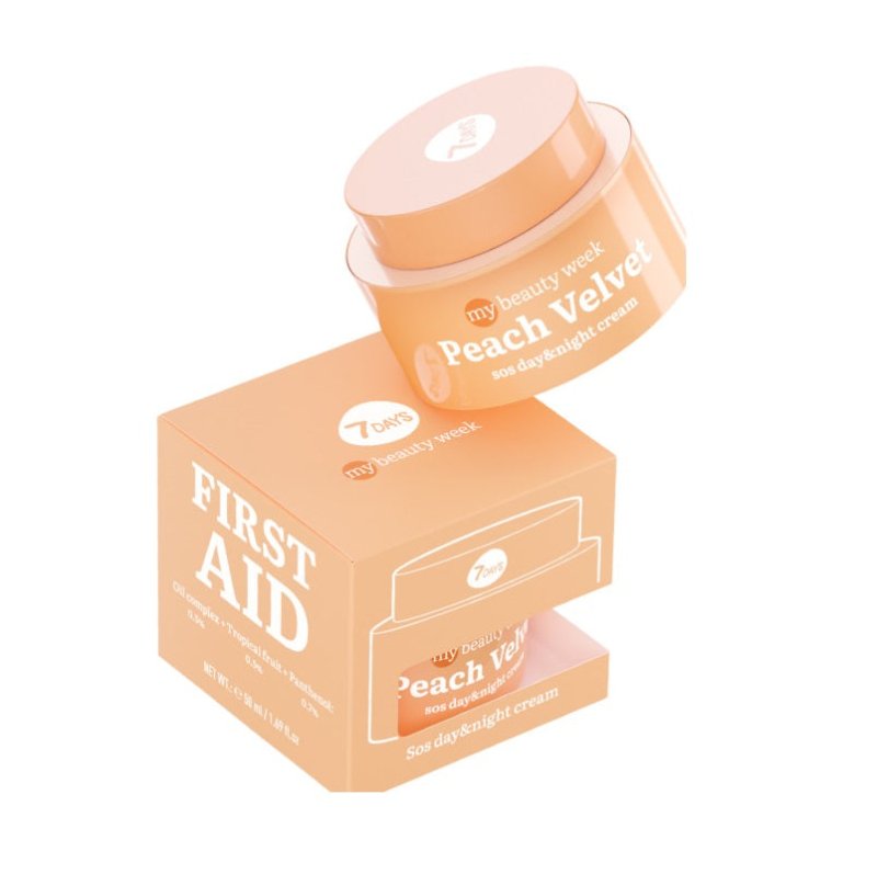 7DAYS MY BEAUTY WEEK Atkuriamasis veido kremas su pantenoliu Peach Velvet, 50 ml kaina