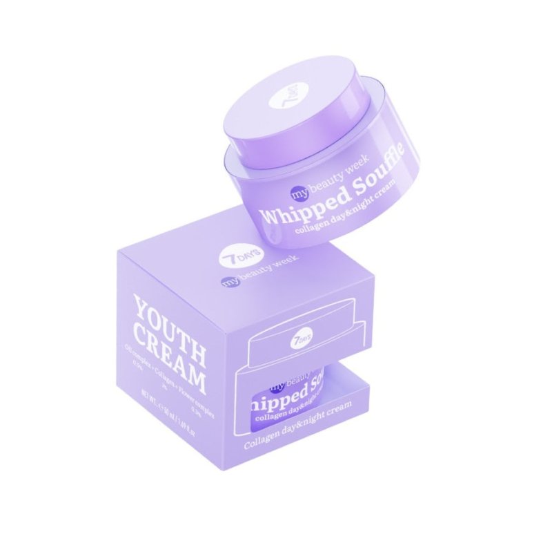 7DAYS MY BEAUTY WEEK Kremas-putesiai veido stangrinimo efektui su kolagenu Whipped Souffle, 50 ml kaina