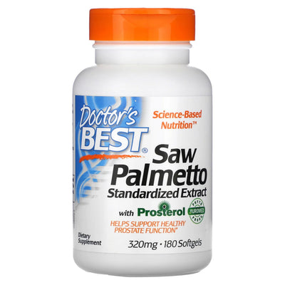 Doctor's Best Saw Palmetto with Prosterol 320 mg, 180 kapsulių