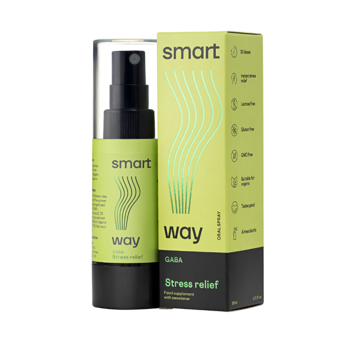SMART WAY Purškiamas Maisto Papildas „GABA Stress Relief“, 30 ml