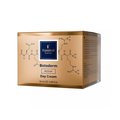 FAMIREL Botoderm Action – drėkinamasis ir stangrinamasis dieninis veido kremas nuo raukšlių, 50 ml