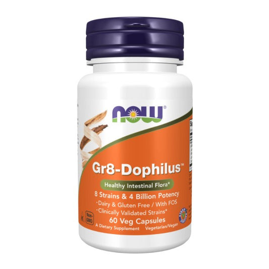 NOW Gr8-Dophilus Probiotikai, 60 kapsulių