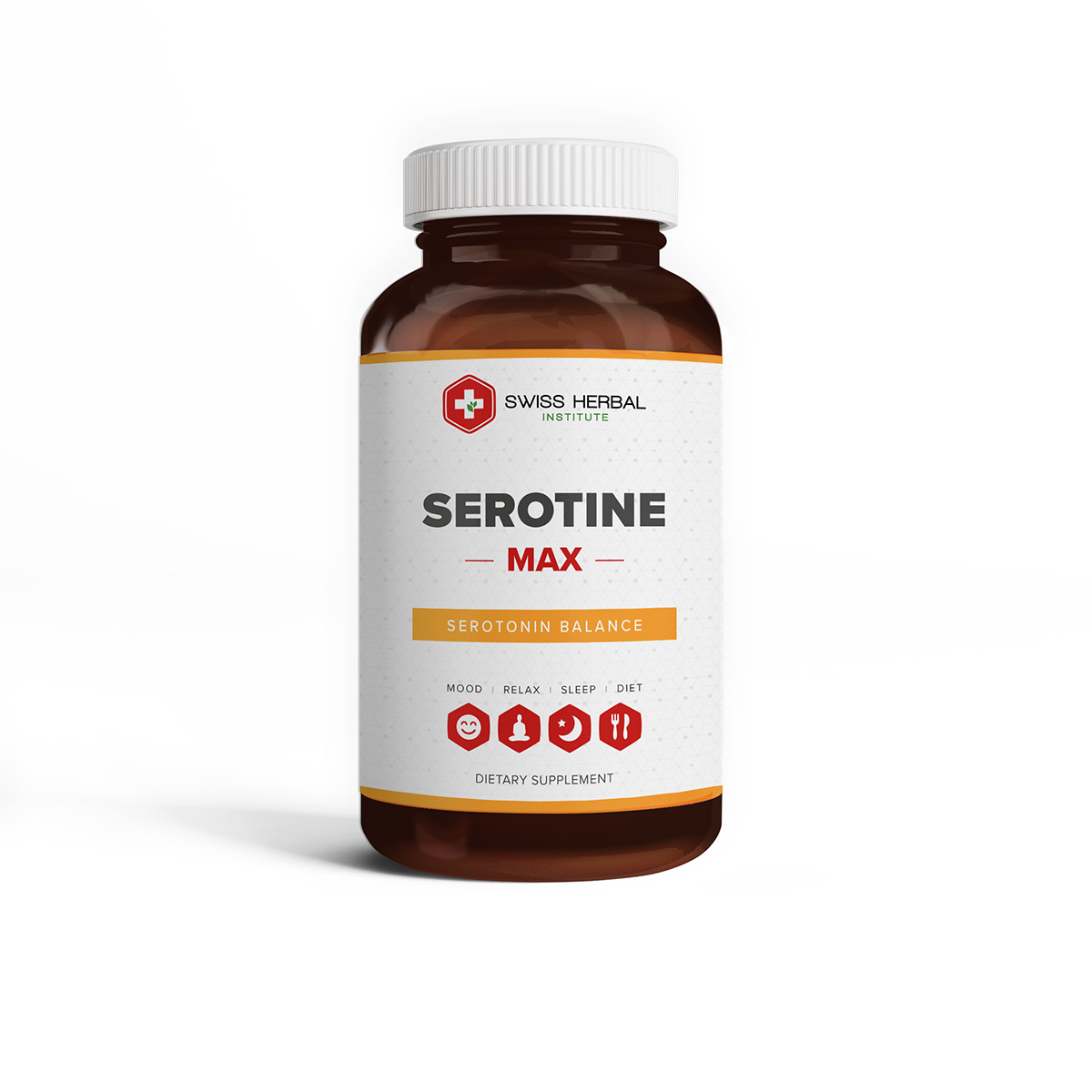 Serotine MAX – Serotonino Balansui, Miegui ir Nuotaikai | 60 kaps. | Swiss Herbal