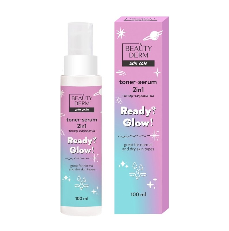 BEAUTYDERM Toneris- serumas veidui 2in1 Ready Glow!, 100 ml kaina