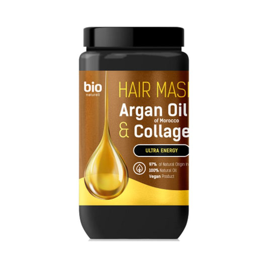 BIO NATURELL Argan Oil of Morocco & Collagen plauku kauke, 946 ml kaina