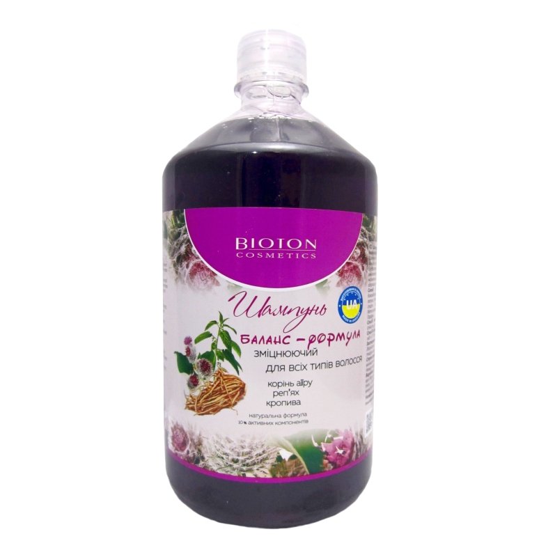 BIOTON COSMETICS Stiprinantis sampunas visu tipu plaukams (ajeru saknys, varnaleosa, dilgeles), 1 l kaina