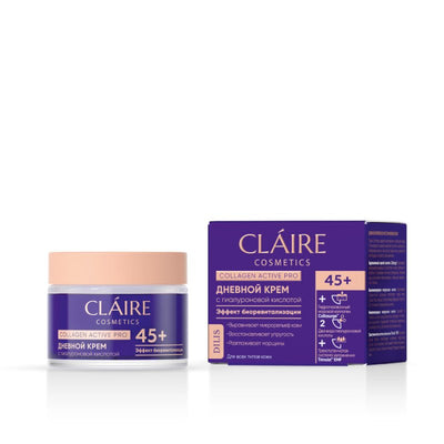 CLAIRE Collagen Active Pro Dieninis kremas 45+, 50 ml kaina