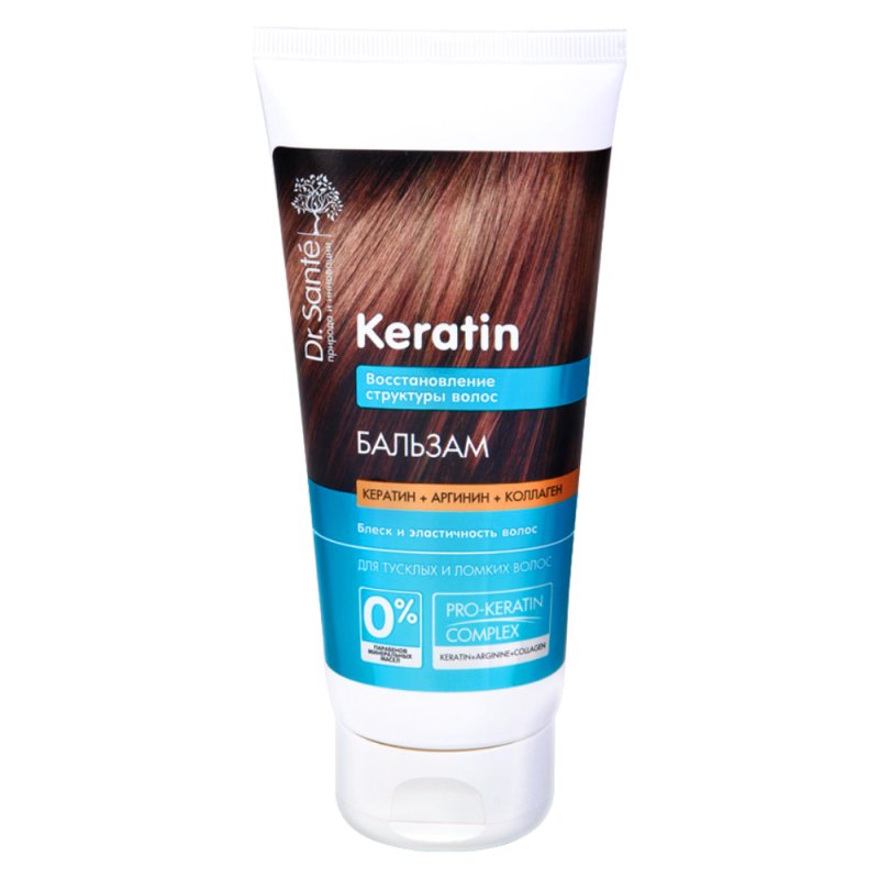 "Dr.S Keratin" Balzamas pazeistiems plaukams 200ml kaina