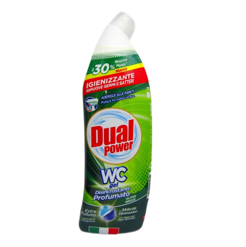 DUAL POWER Gelis tualeto dubeniui valyti ir kalkiu nuosedoms salinti, 700 ml kaina