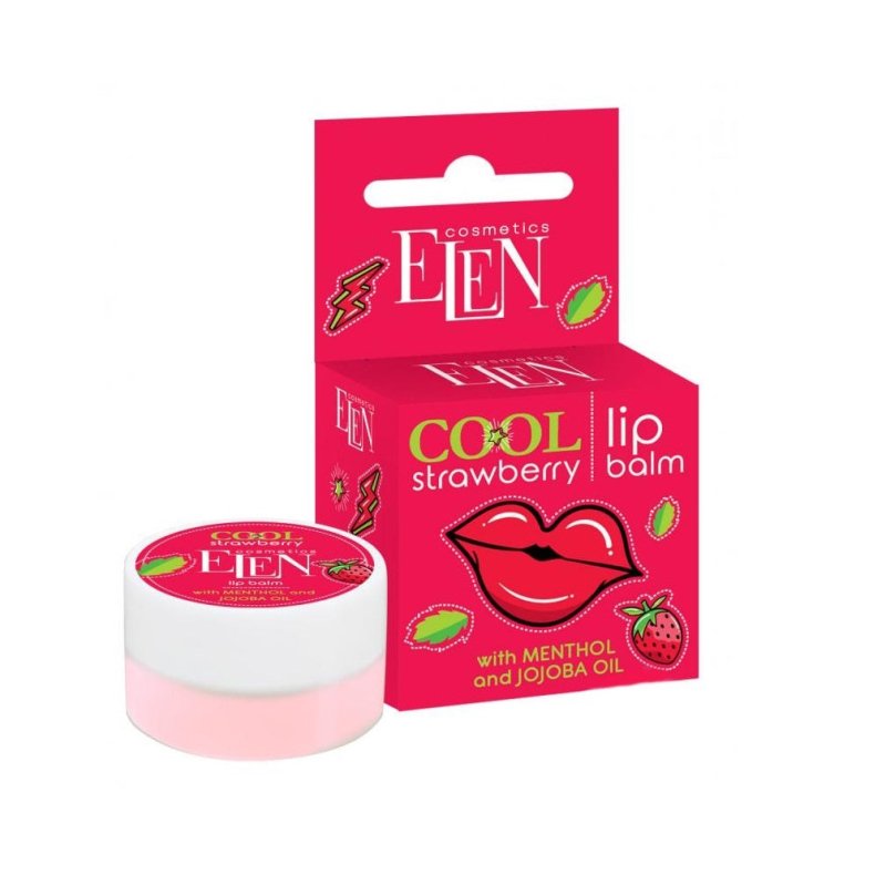 ELEN COSMETICS lupu balzamas Cool Strawberry, 9 g kaina