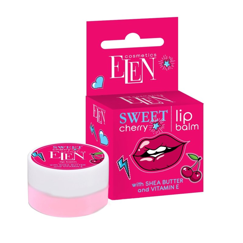 ELEN COSMETICS lupu balzamas Sweet Cherry, 9 g kaina