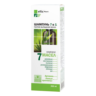 ELFA PHARM sampunas 7in1, 7 aliejai, 200 ml kaina