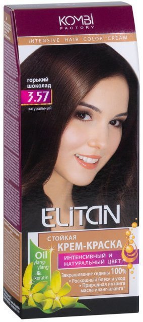 ELITAN Permanent Hair Color Cream Kremas-dazai plaukams 3.57 Juodasis sokoladas, 50/50/30 ml kaina