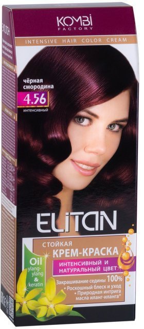 ELITAN Permanent Hair Color Cream Kremas-dazai plaukams 4.56 Juodieji serbentai, 50/50/30 ml kaina