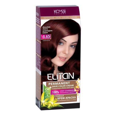 ELITAN Permanent Hair Color Cream Kremas-dazai plaukams 4.65 Sokoladine vysnia, 50/50/30 ml kaina