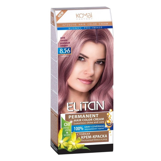 ELITAN Permanent Hair Color Cream Kremas-dazai plaukams 8.56 Rozinis sandalmedis, 50/50/30 ml kaina