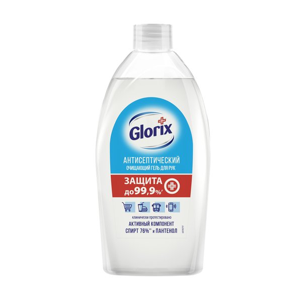 GLORIX Antibakteriinis, antiseptinis gelis rankoms, 750 ml kaina