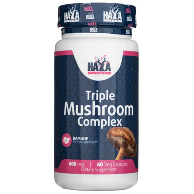 Haya Labs Triple Mushroom Complex 600 mg – 60 kapsulių