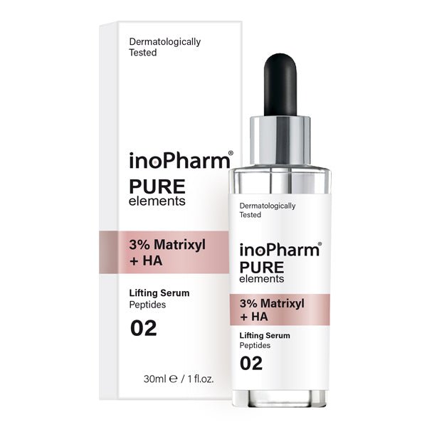 INOPHARM PURE ELEMENTS Veido serumas su Matrixyl 3000 ir hialurono rugstimi, 30 ml kaina