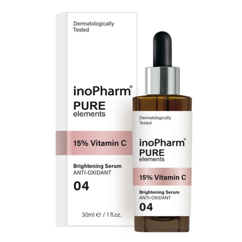 INOPHARM, veido serumas šveitiklis su 15% vitamino C, 30 ml kaina