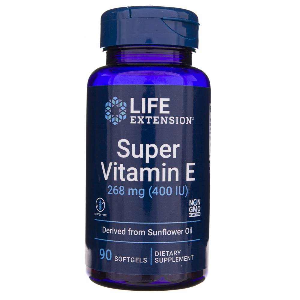 Life Extension super vitaminas E 268 mg - 90 kapsulių