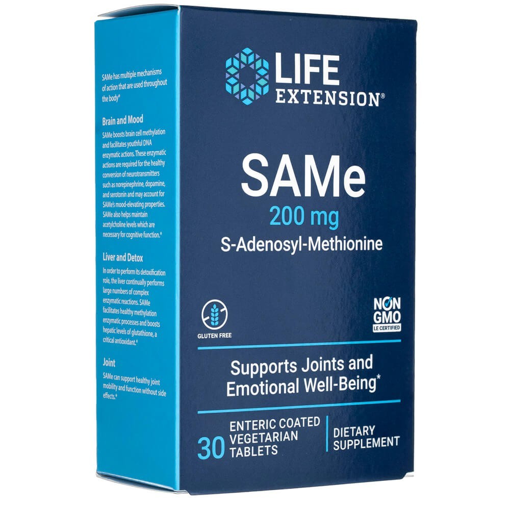 Life Extension SAMe 200 mg - 30 tablečių