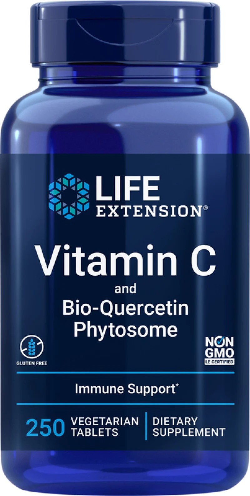 Life Extension vitaminas C ir biokvercetinas fitosomas - 250 tablečių