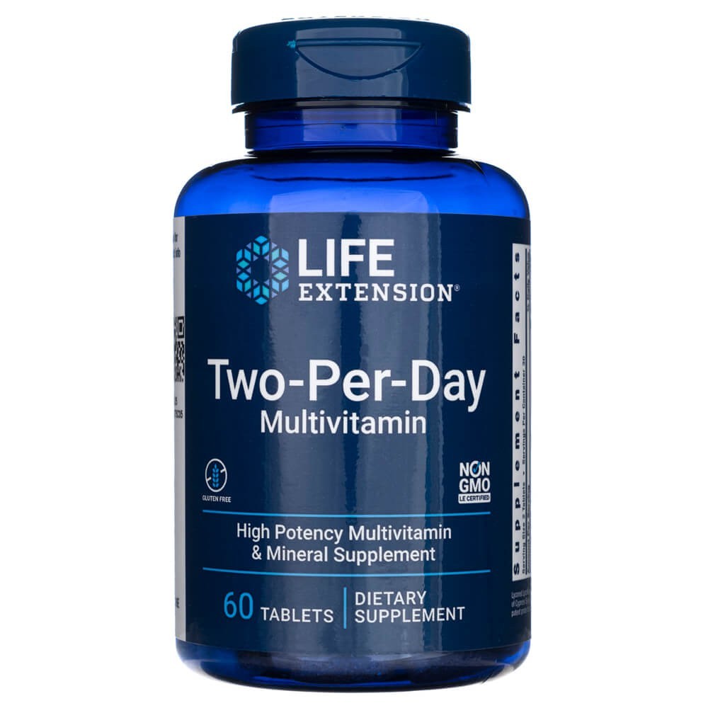 Life Extension Two-Per-Day tabletės (multivitaminai) - 60 tablečių