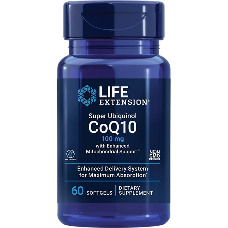 Life Extension Super Ubiquinol CoQ10 100 mg (Ubichinolis) - 60 kapsulių