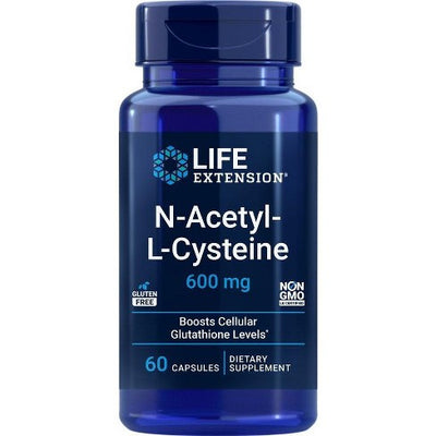 Life Extension NAC N-acetil-L-cisteinas 600 mg, 60 kapsulių