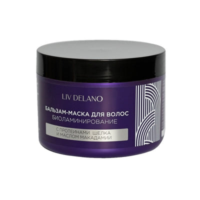 LIV DELANO Love My Hair Balzamas-kauke plaukams Botox efektas su keratinu ir arganu aliejumi, 500 ml kaina