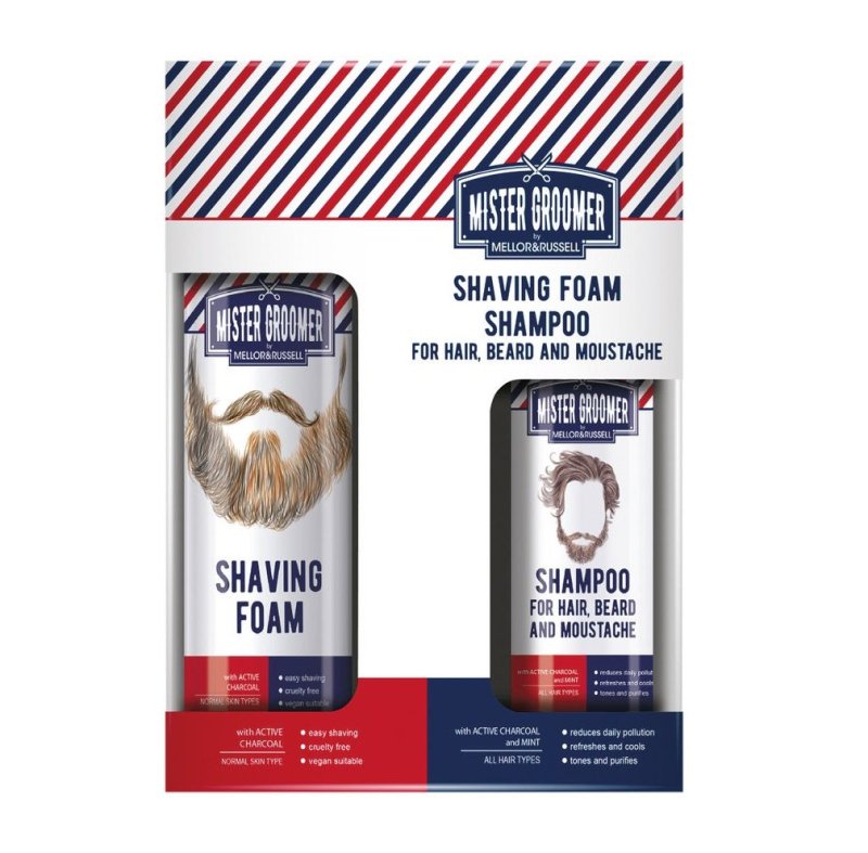 MISTER GROOMER RINKINYS Skutimosi putos, 250 ml + Sampunas plaukams, barzdai ir usams, 200 ml kaina