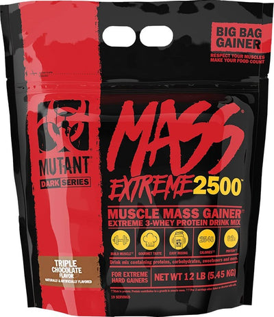 PVL Mutant Mass Extreme 2500 Gainer, trigubas šokoladas - 5450 g