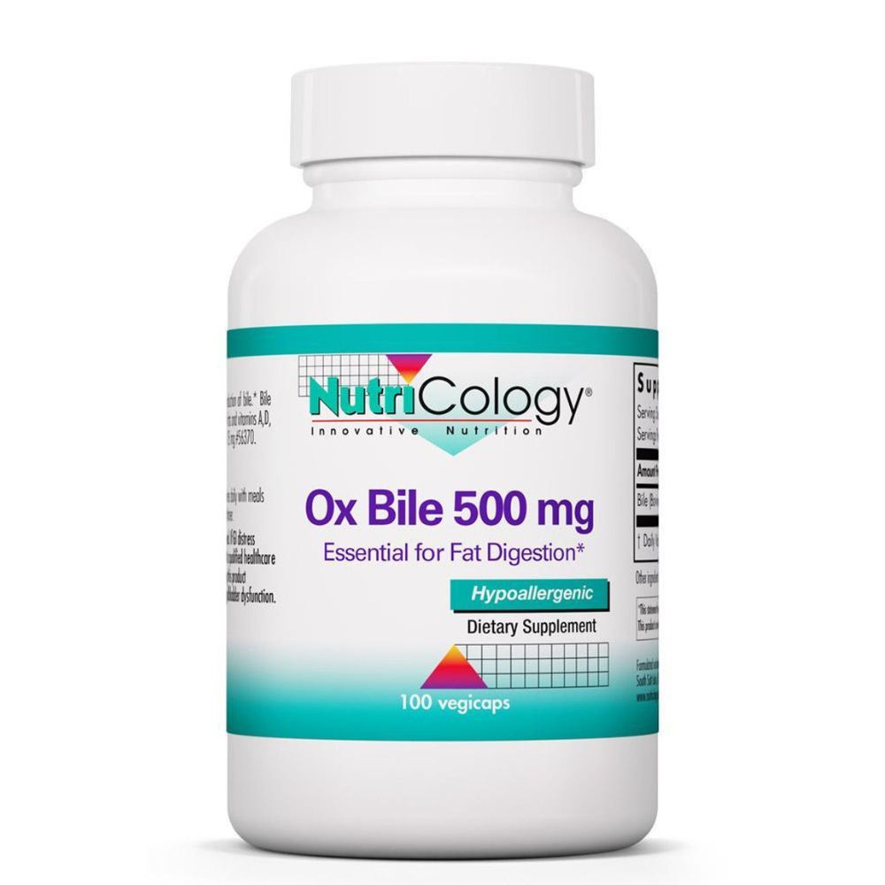 Nutricology Ox Bile 500 mg - 100 kapsulių