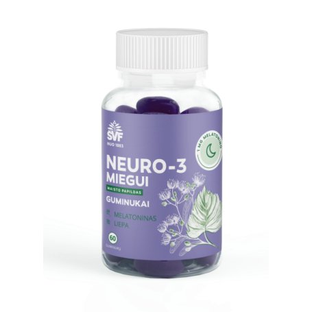 Neuro-3, Guminukai su melatoninu, 60 guminukų kaina