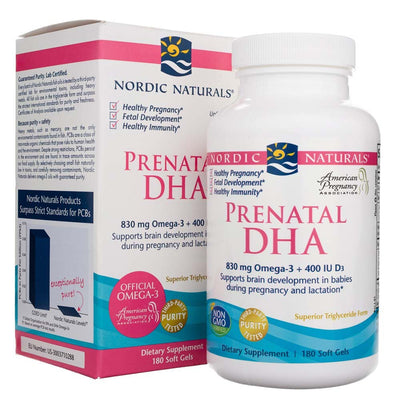 Nordic Naturals prenatalinė DHA beskonio formulė – 180 Softgel