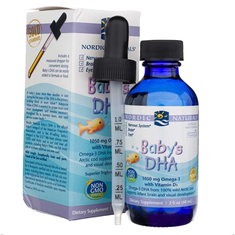 Nordic Naturals Baby's DHA, be skonio - 60 ml