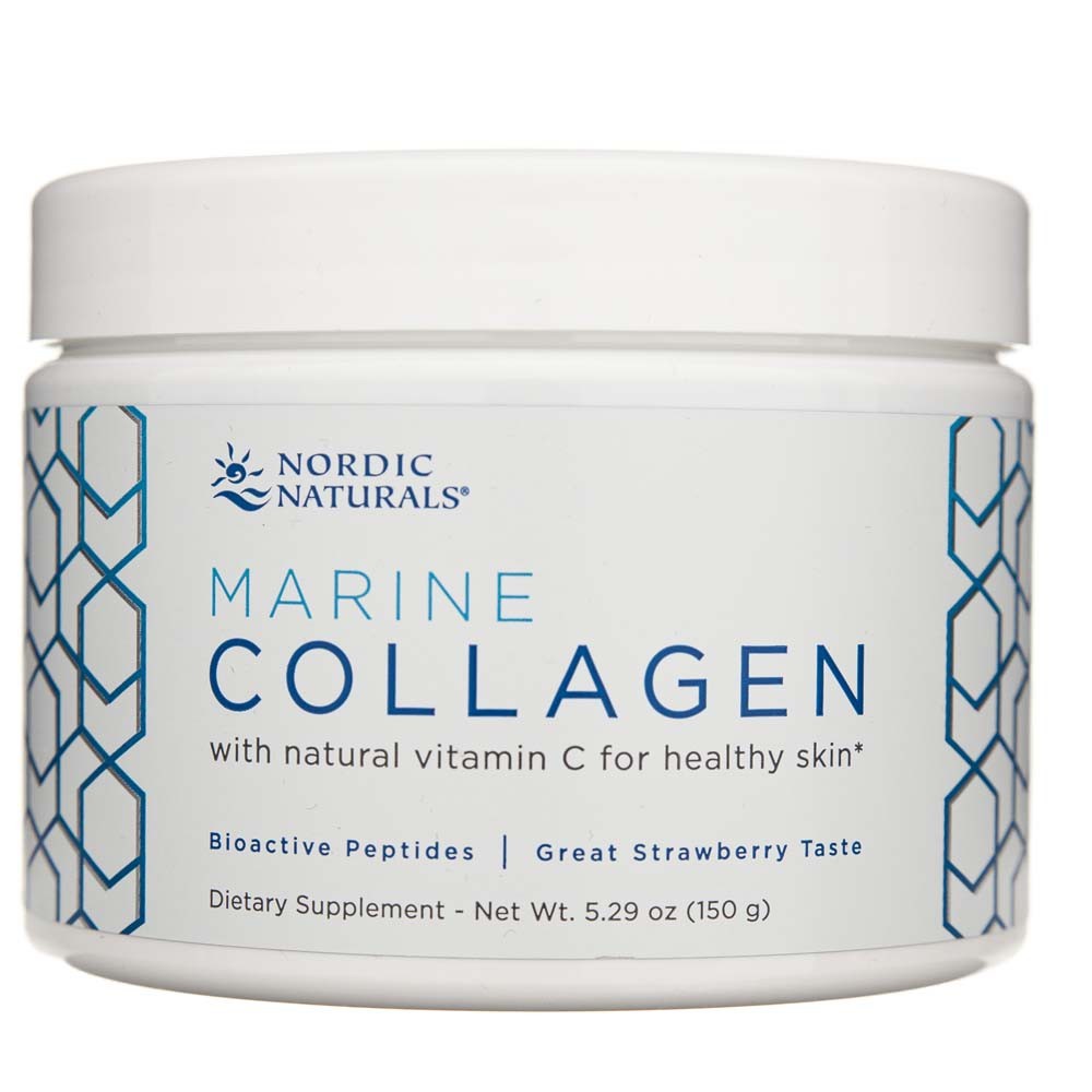 Nordic Naturals Marine Collagen su vitaminu C Braškės - 150 g