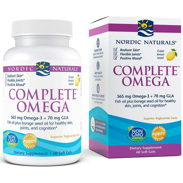 Nordic Naturals Complete Omega-3 565 mg + GLA 70 mg citrina - 60 kapsulių