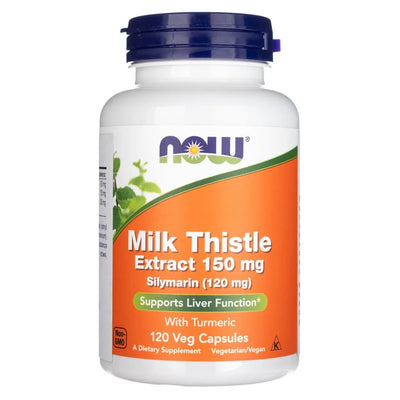 NOW Thistle Extract With Turmeric 120 mg, 60 kapsulių