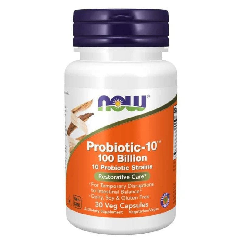 NOW Probiotic-10 100 billion Probiotikai, 30 kapsulių