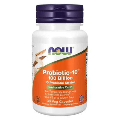 NOW Probiotic-10 100 billion Probiotikai, 30 kapsulių