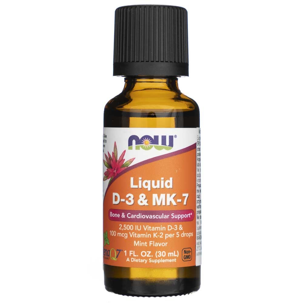 Now Foods Liquid D-3 ir MK-7 - 30 ml