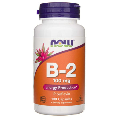 Now Foods Vitamina B-2 100 mg – 100 kapsulių